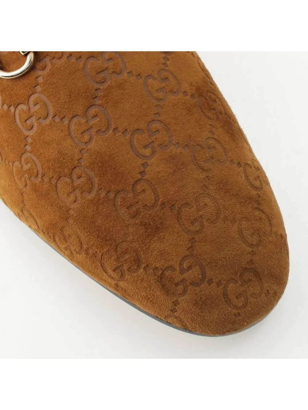 Gucci Horsebit Suede Sandals Shoes Slippers Beige